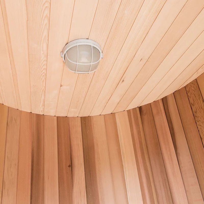 Buiten Sauna voor 2 personen van massief hout Traditionele vatsauna met 6 kW stoom en traditionele vormgeving