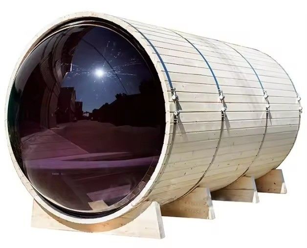 YSE Red Cedar 2025 Nordic Leisure Pine Outdoor Bucket Steam Panorama Glass Sauna Ruimte Traditionele sauna 4 personen