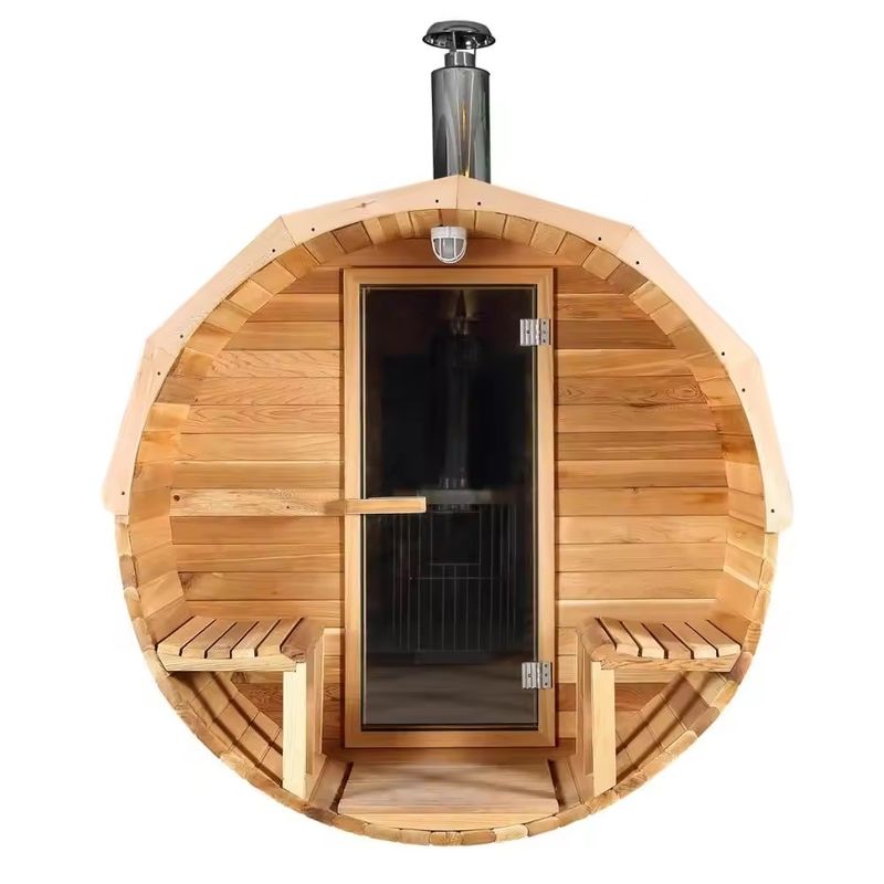 2025 Red Cedar Dry Sauna Ruimte voor 2-6 personen Droge stoomfunctie Solid hout type Buiten Makkelijk te monteren Ontspannende sauna-ervaring