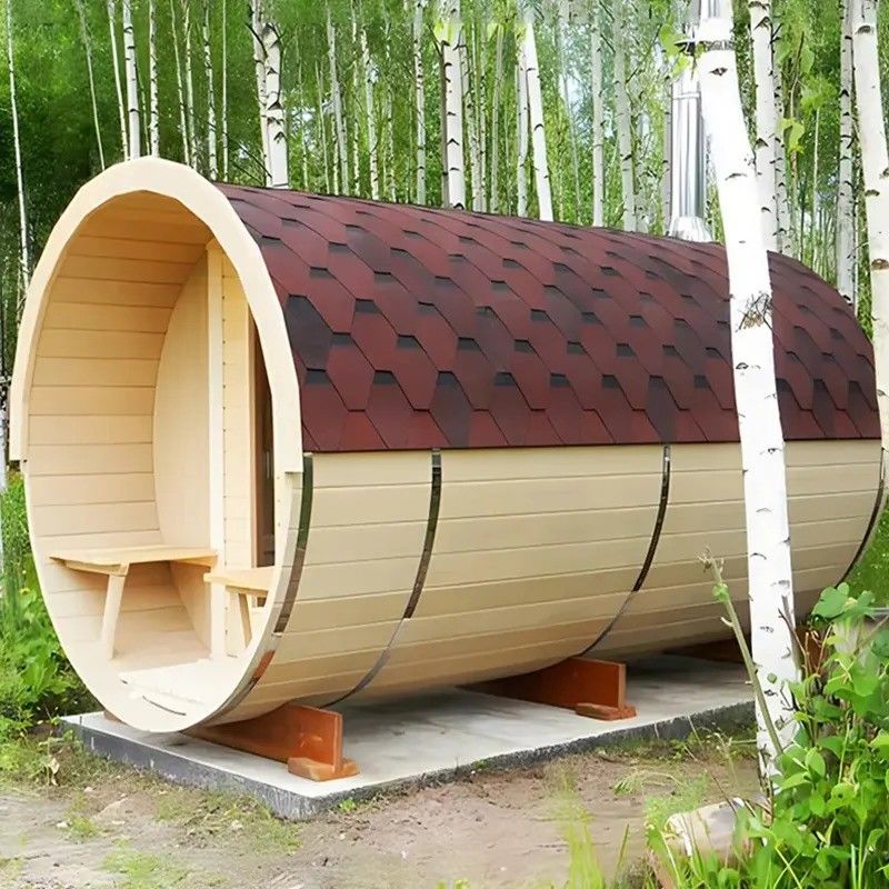 2025 Canadese Rode Ceder Buitensauna met Houten Sauna Kachel 3KW Spanning 110V/220V