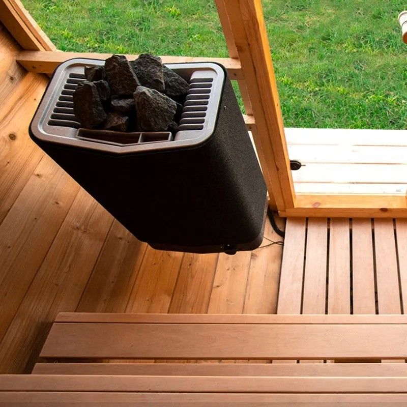 Roerramen 2-4 Persoons Hemlock Rood Ceder Barrel Sauna met 110V/220V Spanning en Stoomruimte