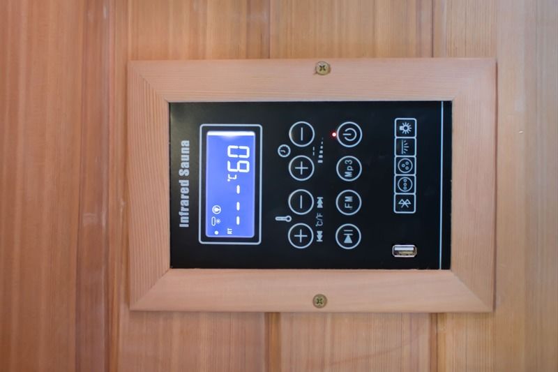 Computerbediening Stoomsauna Kamer Hemlock Lichtgolf Zweetkamer Huishouden Verre Zweetkamer
