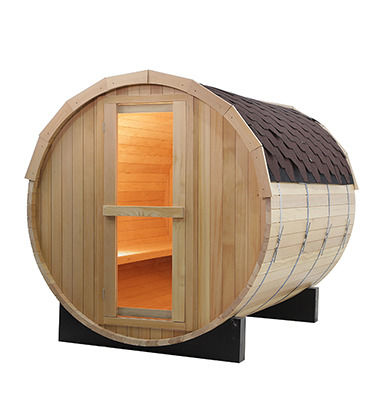 2021 Hot Selling Solid Wood Hemlock Sauna Verzadigde stoomsauna Populaire Outdoor Computer Eco Sauna Barrel Traditionele verzadigde stoomsauna Kamer/Rode Cederhout