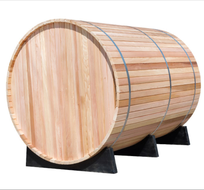 2021 New Canadian Pine/Hemlock/Cedar Outdoor Barrel Steam Sauna Traditionele Sauna met verwarmingsaccessoires 4-6 personen