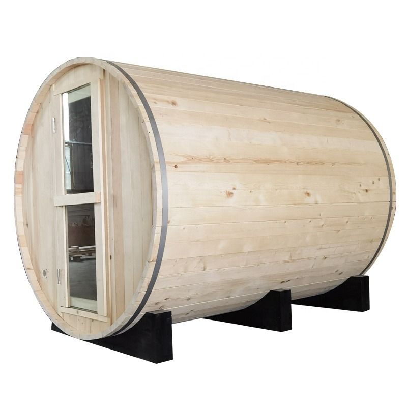 2021 New Canadian Pine/Hemlock/Cedar Outdoor Barrel Steam Sauna Traditionele Sauna met verwarmingsaccessoires 4-6 personen
