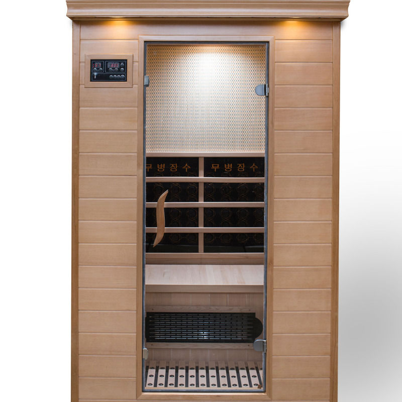 Hoogwaardig computerbedieningsaccessoire ontgifting zweten Sauna Ruimte Solid Hout Infrarood Sauna Ruimte Badkist Huishouden