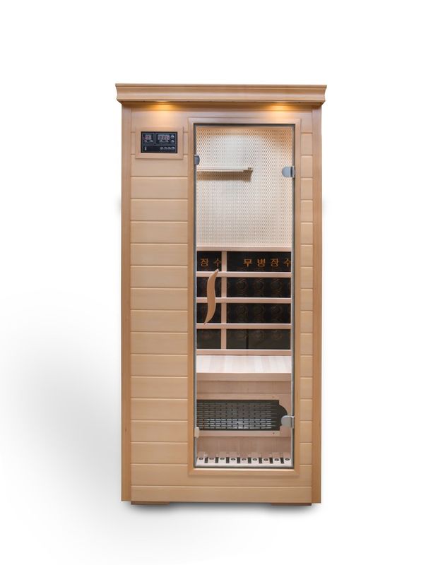 2021 Computer Sauna Home Beauty Detox Sauna Populaire Kamer Eco-vriendelijke Houten Hemlock Sauna Vaste Hout Kookwater Bad Korea Japan Verre Infrarood