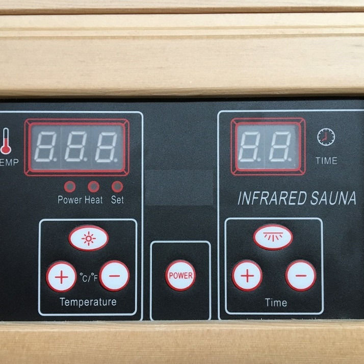 Koolstofvezel verwarmer stoomsuna kamer voor tweepersoonswoning Infared Traditionele persoonlijke afstandsauna bedieningspaneel