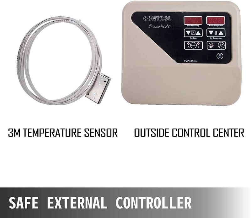 Moderne Droge Saunakachel 9KW Kokend Water Badkachel 220V-240V Controller Elektrische Thuis Hotel Externe Saunaruimte