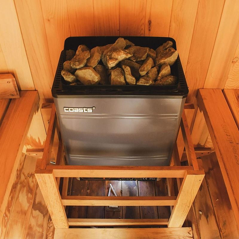 Moderne saunaverwarming 6kW 240V SCAM 3 Digitale Controller gegalvaniseerde plaat Schelp Voor Spa Sauna Stoombad