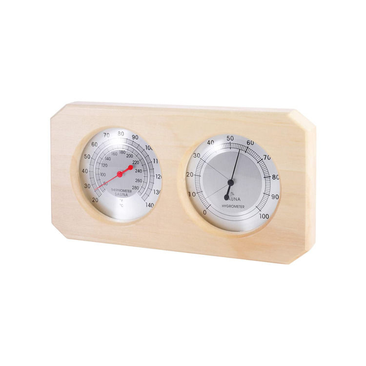Traditionele houten sauna hygrothermograaf thermometer 2 in 1 kamer sauna apparatuur sauna meting temperatuur vochtigheid binnen accessoires