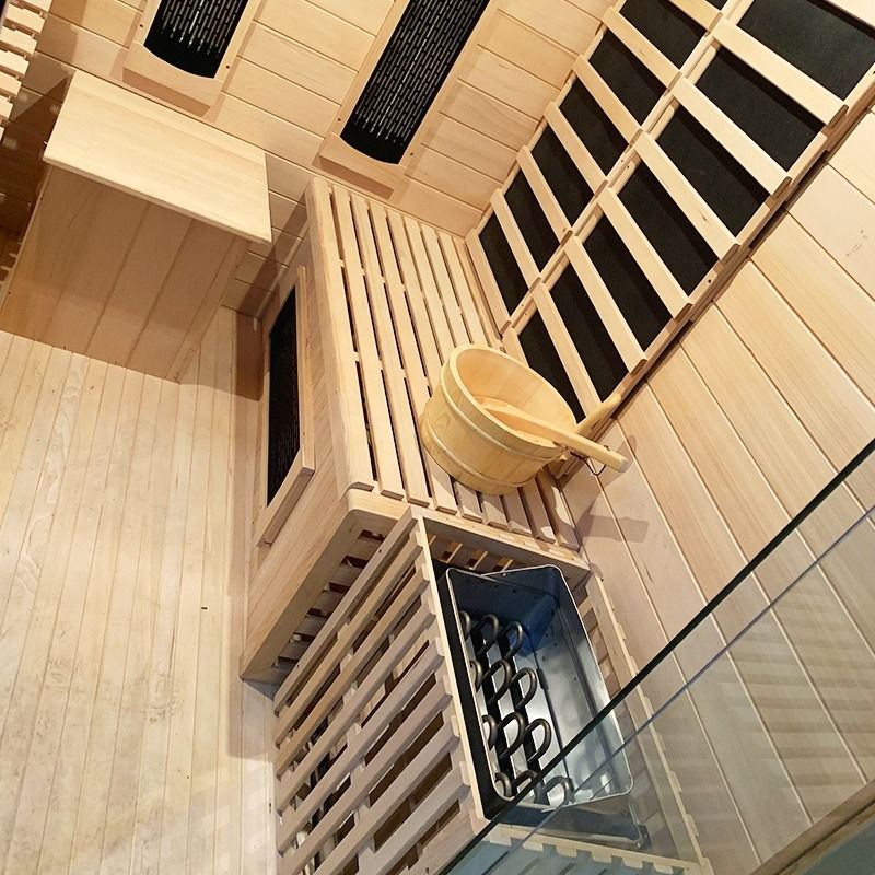 Traditionele Stijl Traditionele Stoomsaunaruimte Stoomboot Binnen Houten Infrarood Droge Saunaruimte Traditionele Sauna Met Verwarmer